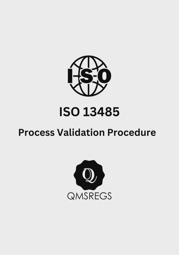Preview of QMSREGS ISO 13485 Process Validation Procedure template