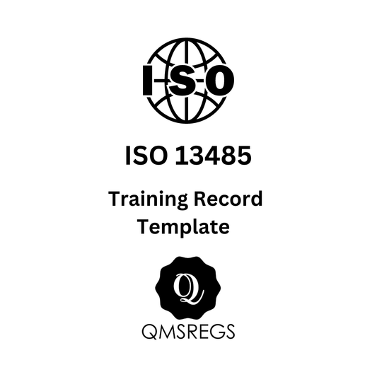 ISO 13485 Training Record Template