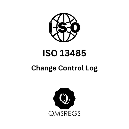 ISO 13485 Change Control Log template