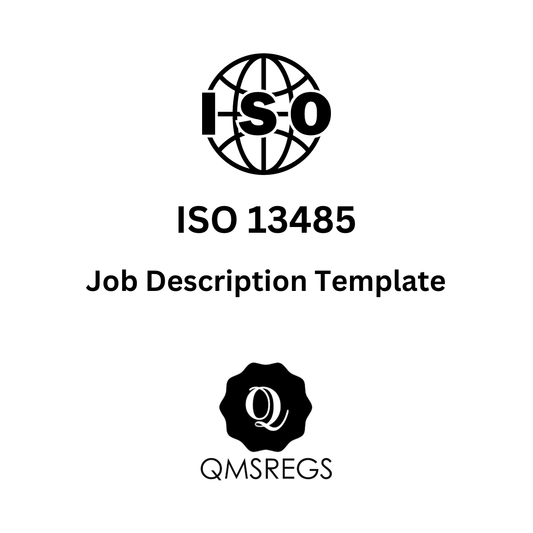 ISO 13485 job description template
