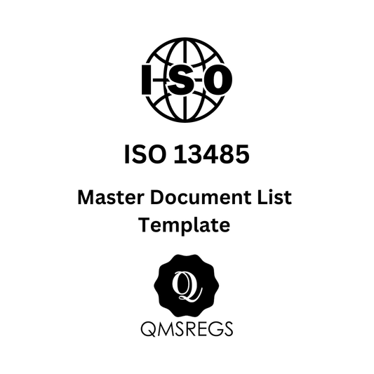 ISO 13485 Master Document List Template