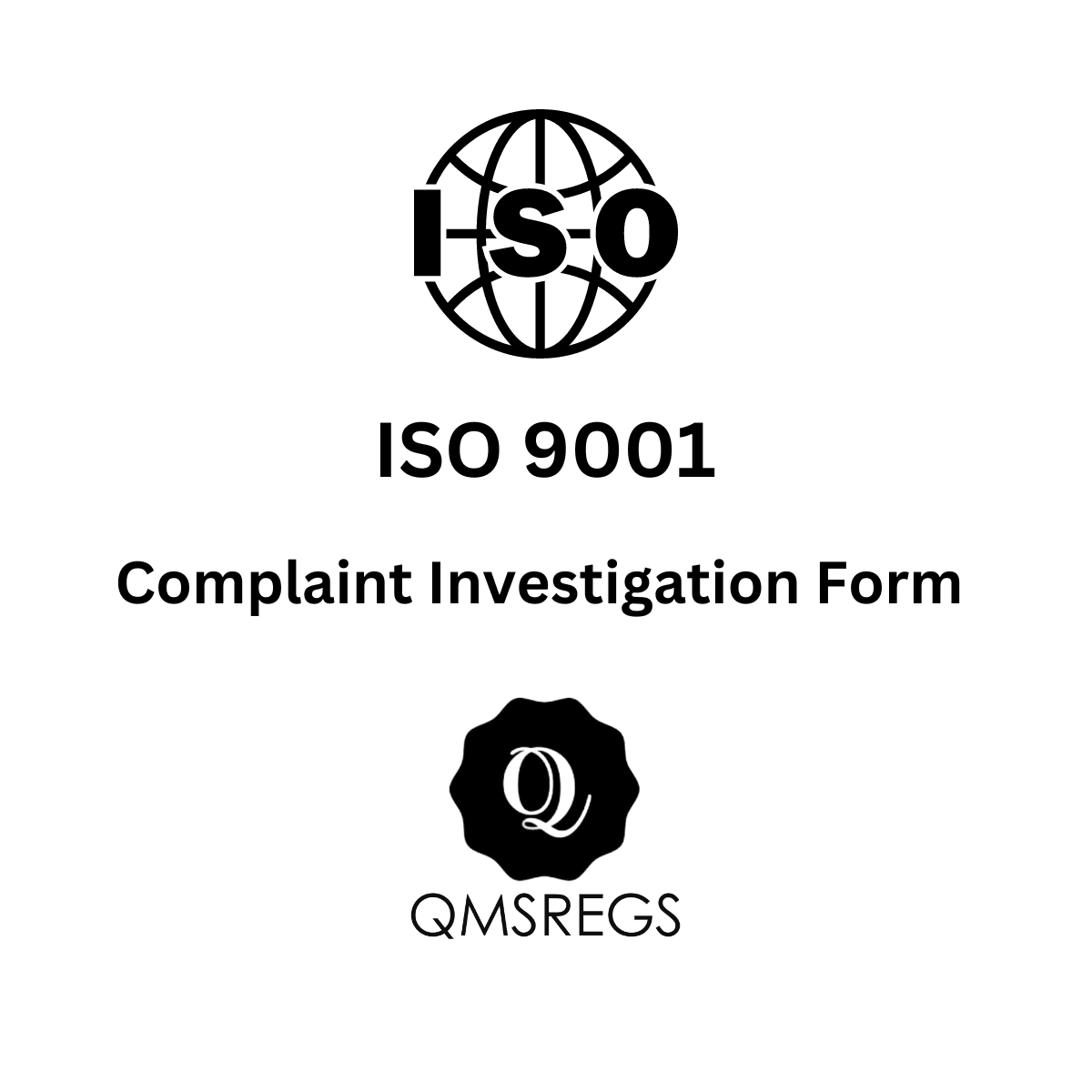 ISO 9001 complaint investigation form template
