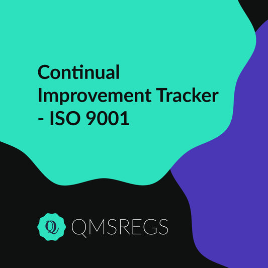 Continual Improvement Tracker - ISO 9001