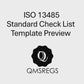 Preview of QMSREGS ISO 13485 Checklist Template