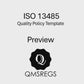 Preview of QMSREGS ISO 13485 compliant Quality Policy template