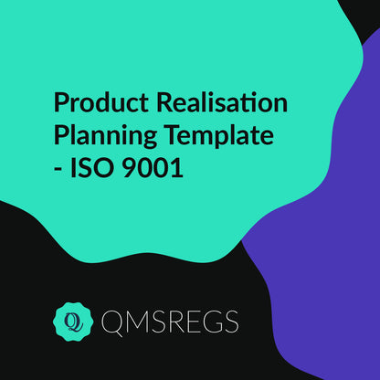 Product Realisation Planning Template - ISO 9001